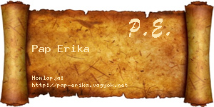Pap Erika névjegykártya